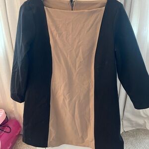 New York & Company Black and Tan Dress